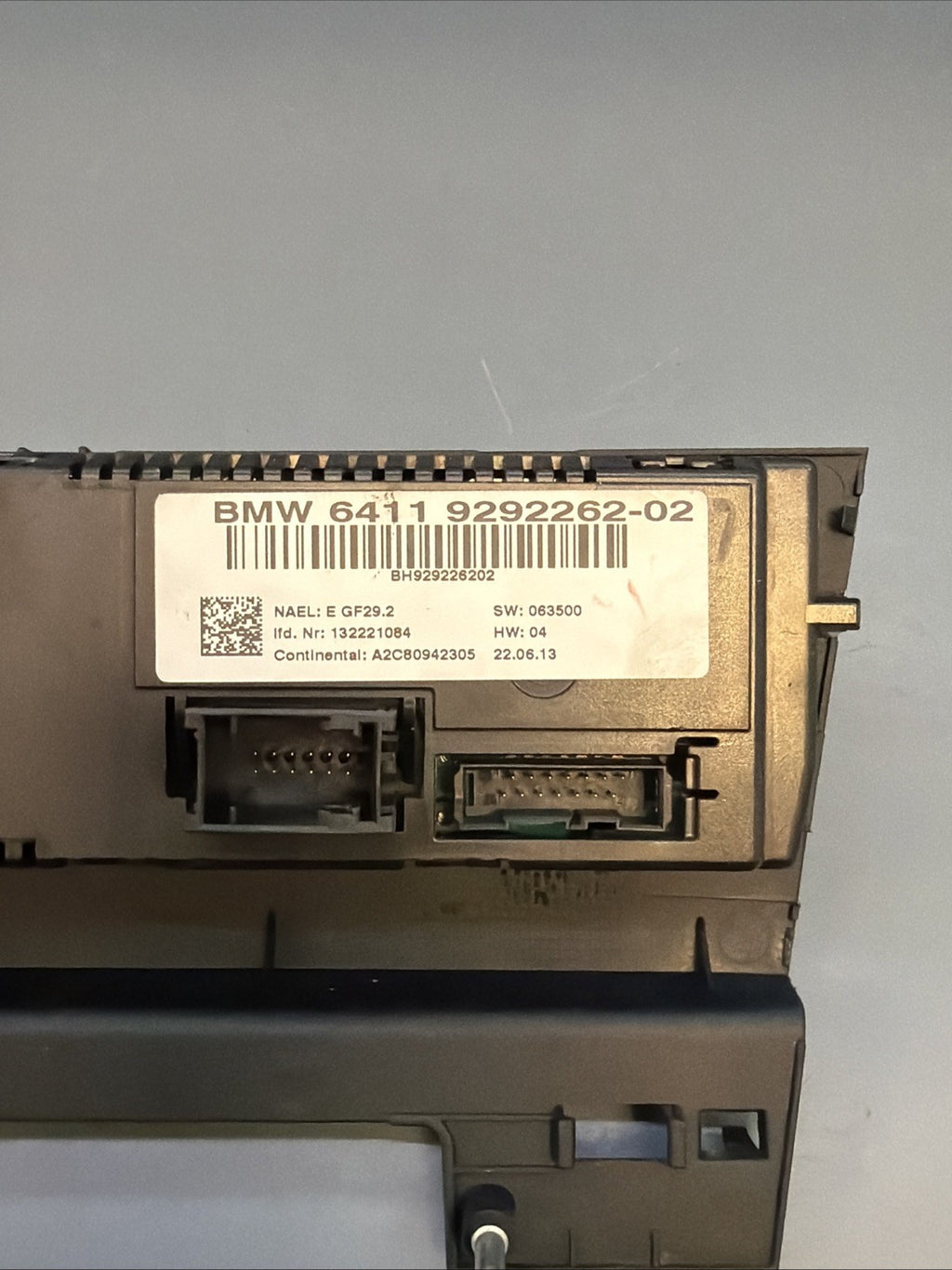 2012-2015 BMW X1 E84 A/C HEAT CLIMATE CONTROL PANEL OEM 9292262