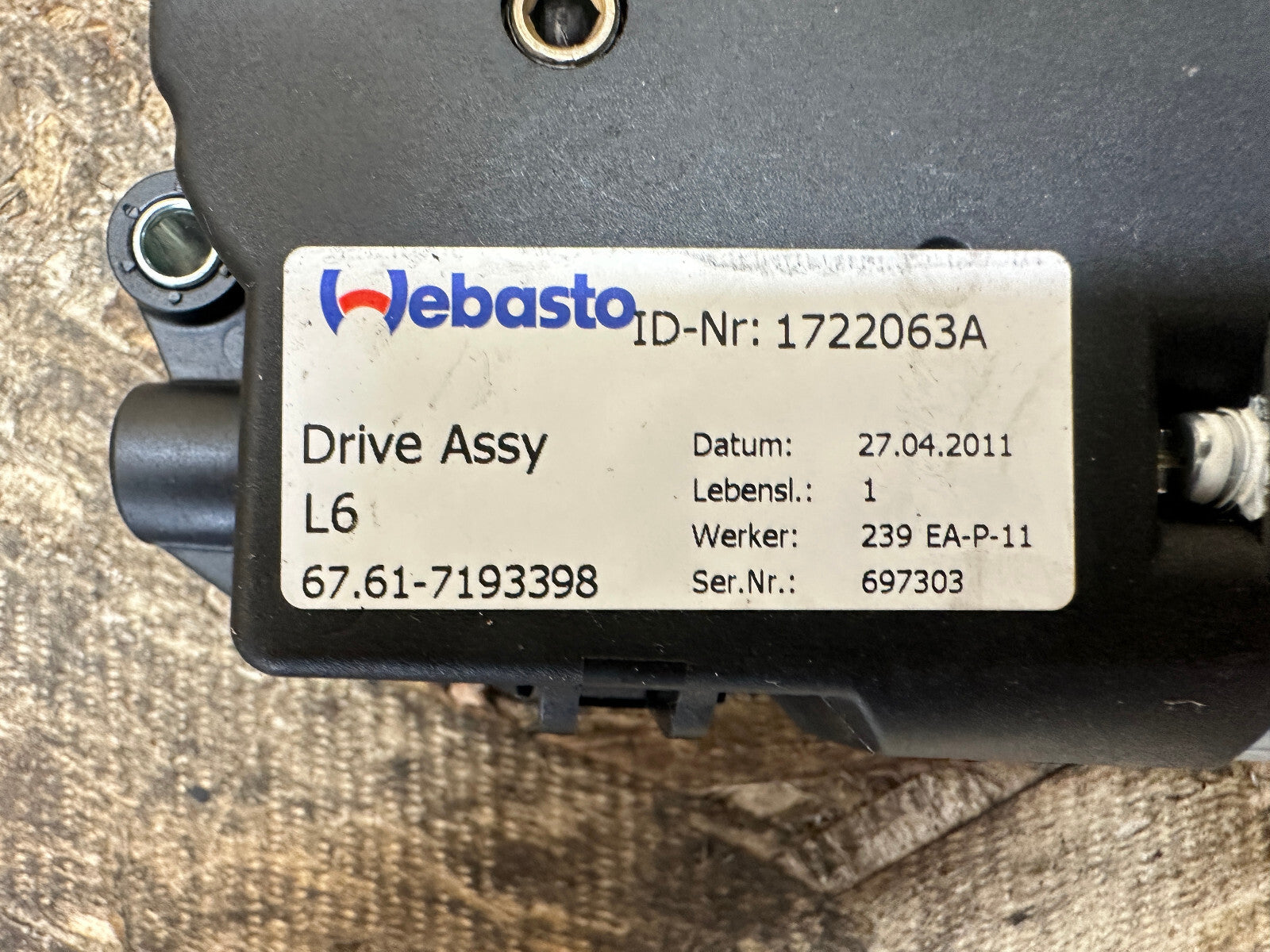 BMW 08-19 1/2/3/4/5/6/7 SERIES X4 X6 SUNROOF DRIVE ELECTRIC MOTOR OEM 7193398