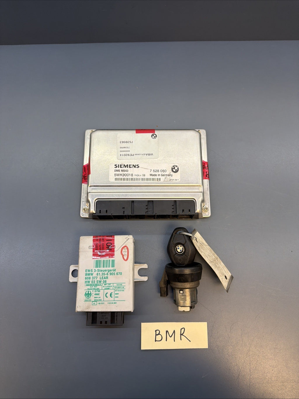 BMW E46 E39 E53 3 5 X5 M54 ENGINE DME MS43 EWS3 IGNITION KEY ECU SET OEM 7528050