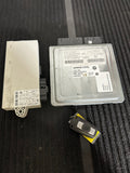 BMW N52 2.5 ENGINE CONTROL MODULE DME MSV70 CAS2 KEY ECU SET OEM 7553116