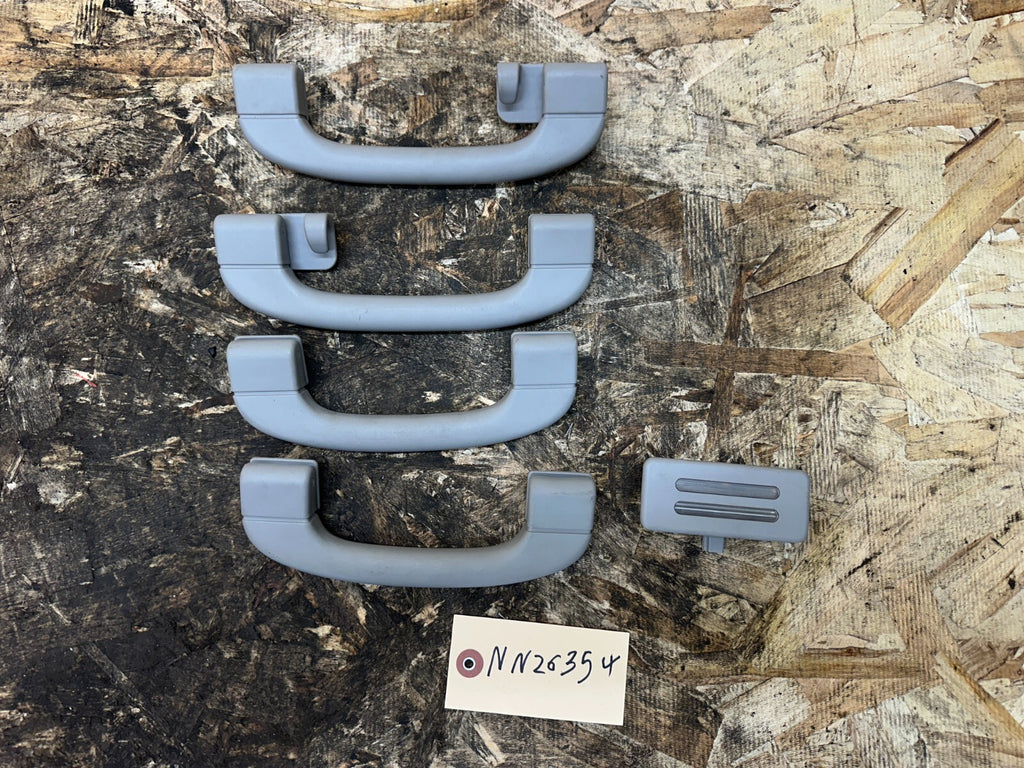 BMW 2006-2012 E90 GRAY GRAB HANDEL SET W READING LIGHT OEM 6962011+9143516+24
