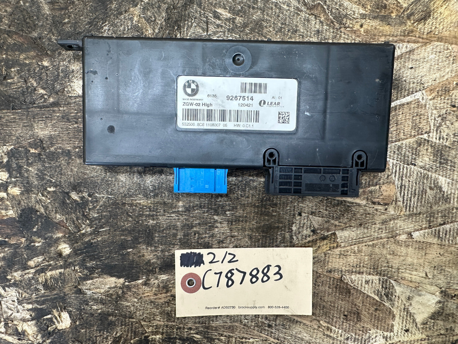 BMW 10-13 F10 5 SERIES CENTRAL GATEWAY MODULE OEM 9267514