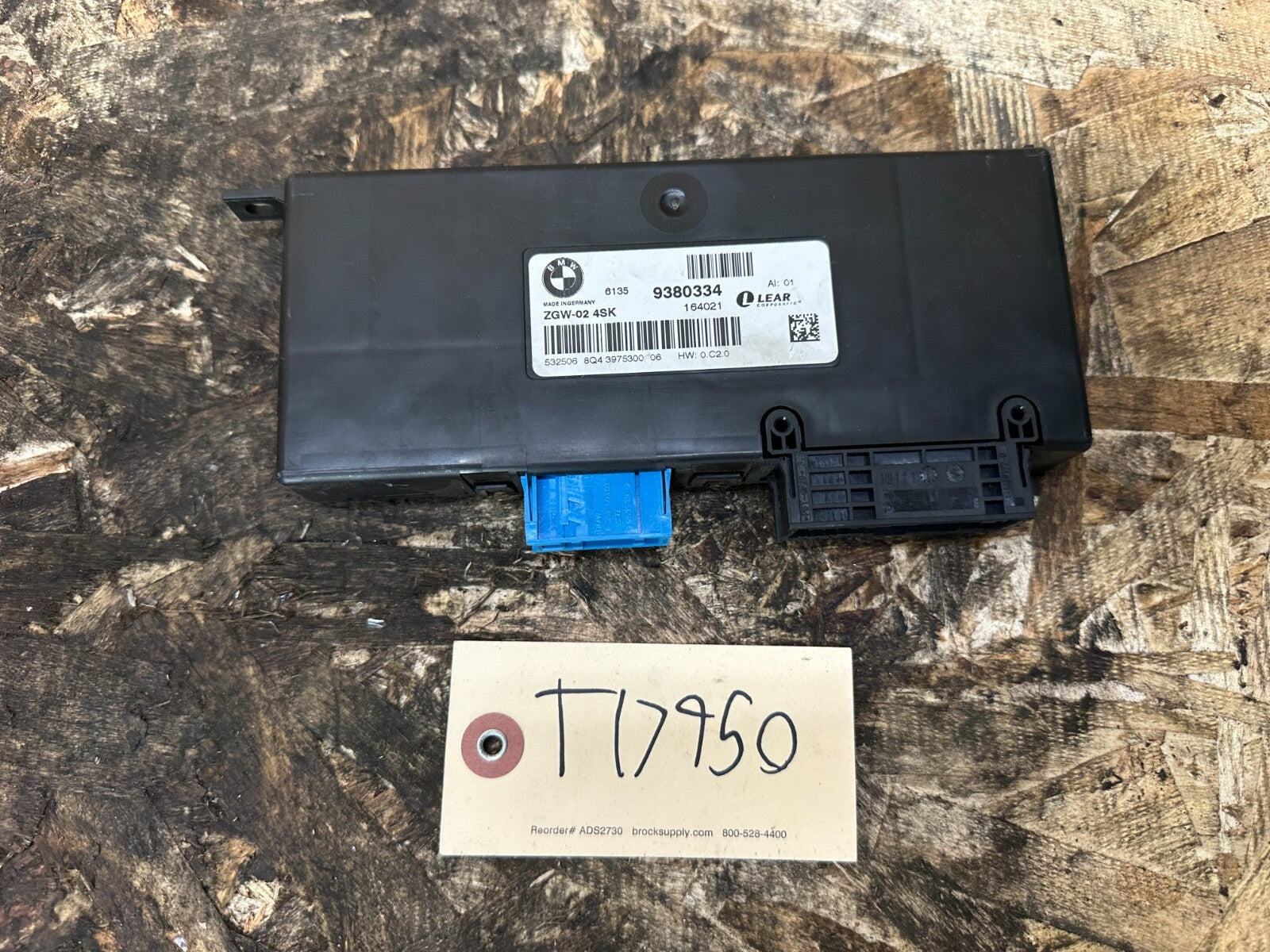 BMW 2011-2017 F25 X3 CENTRAL GATEWAY MODULE OEM 9380334