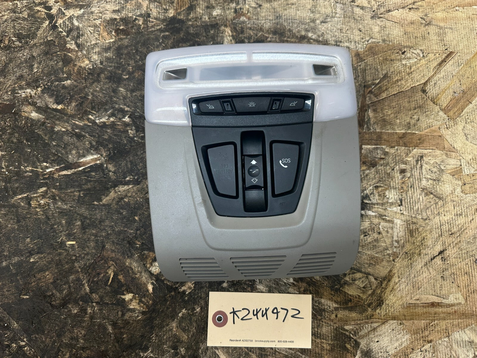 BMW 2010-2019 F30 F25 F32 OVERHEAD DOME LIGHT SUNROOF SWITCH GRAY OEM 9321466