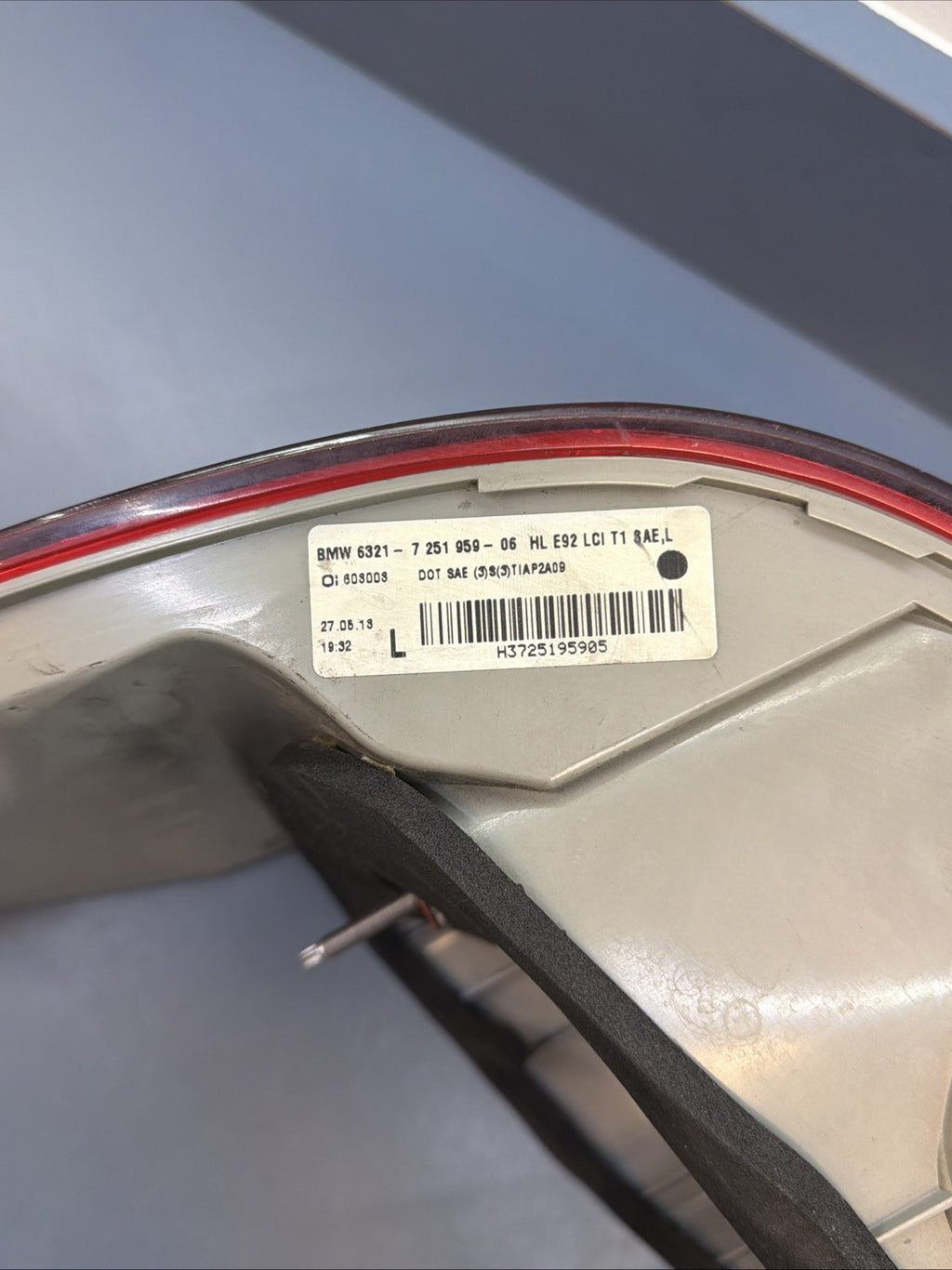 11 12 13 BMW E92 Coupe M3 328i 335i LCI LED Rear Left Outer Tail Light 7251959