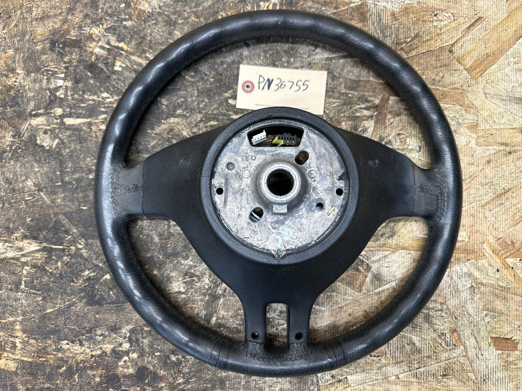 BMW 99-06 E46 3 SERIES BLACK LEATHER SPORT STEERING WHEEL OEM 101493/6760659