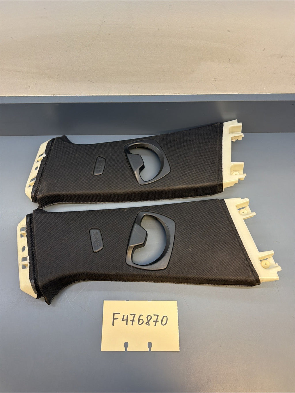 12-18 F30 CENTER LEFT AND RIGHT B PILLAR TRIM MOLDING BLACK SET 7220998 7220997