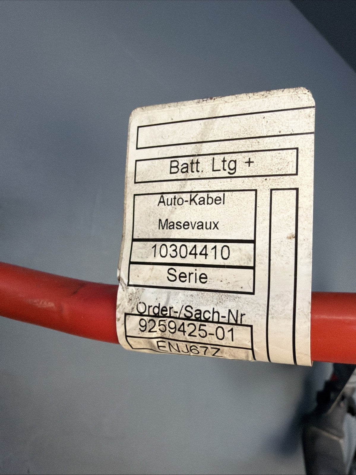 12-19 BMW F30 F32 328i Positive Battery Cable W/ Terminal 9259425 Oem