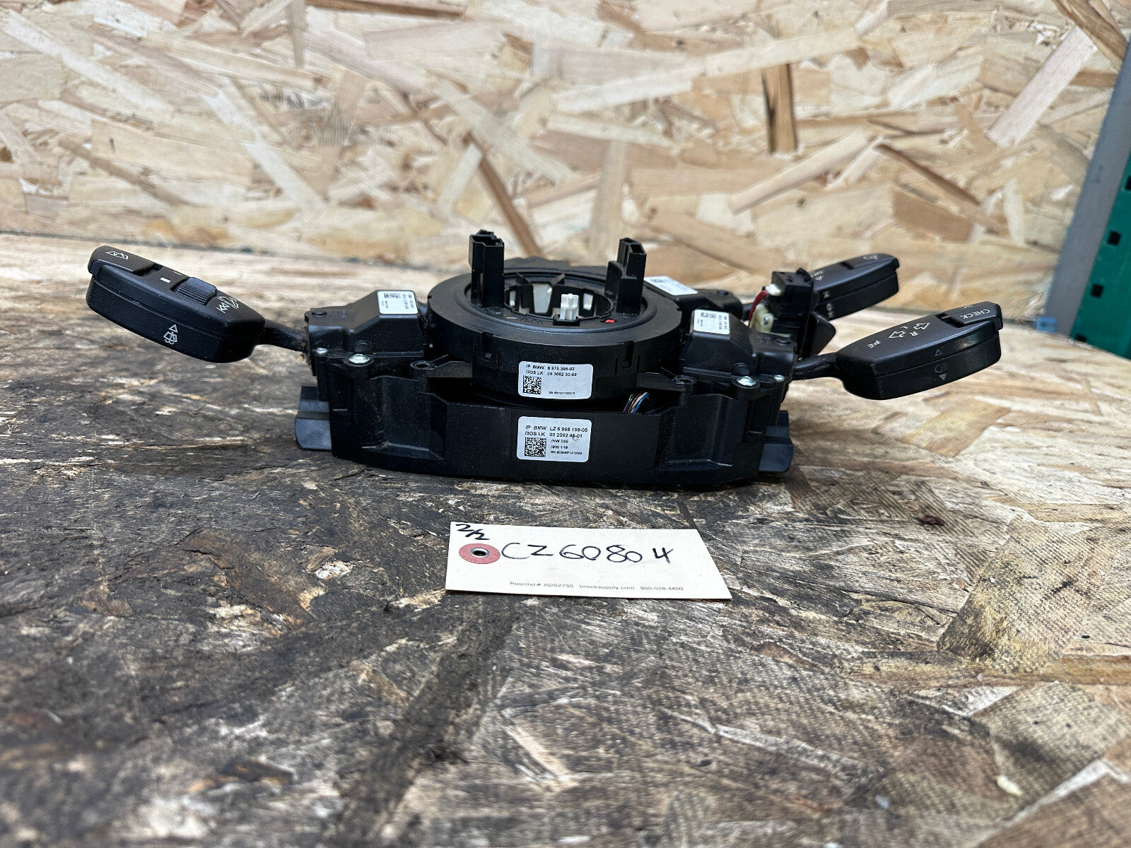 BMW 04-10 5 SERIES STEERING COLUMN HUB+CLOCK SPRING+STOCK SWITCHES OEM 6968199