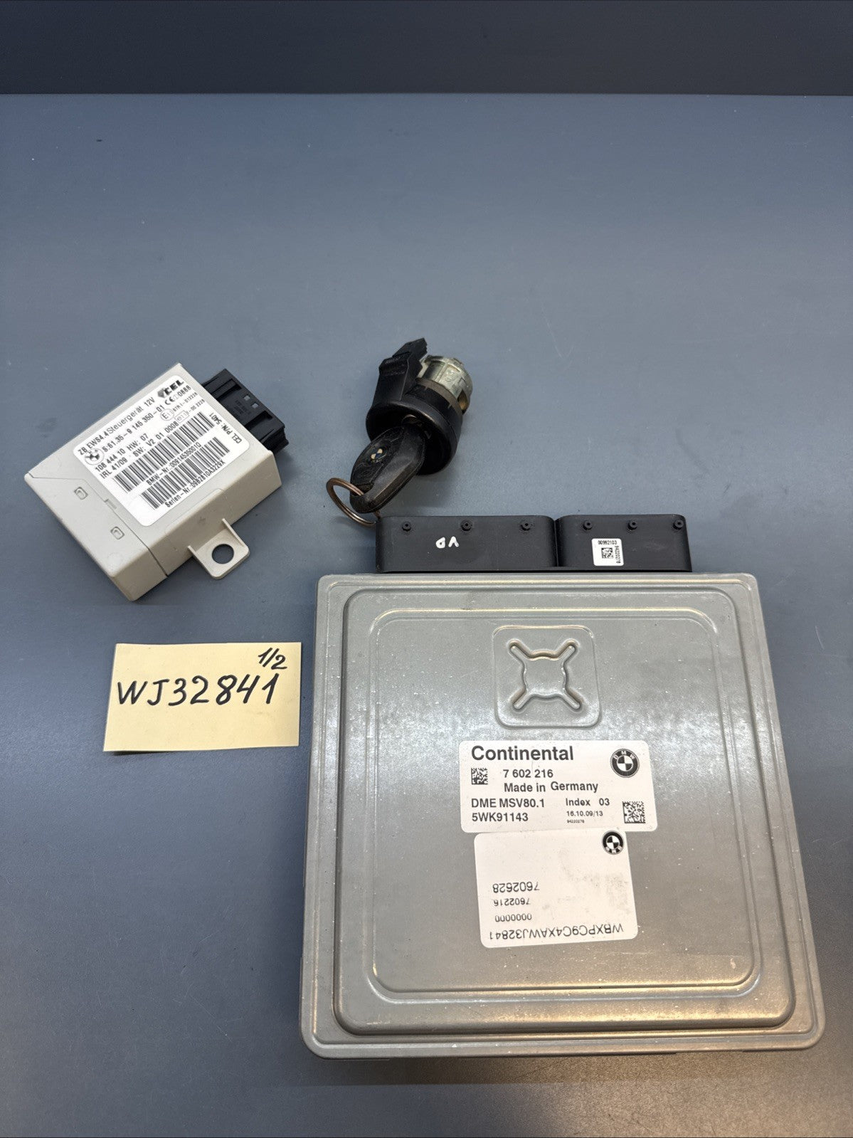 2007-2010 BMW E83 X3 3L N52 Engine SET DME MSV80.1 KEY Ignition OEM 7602216