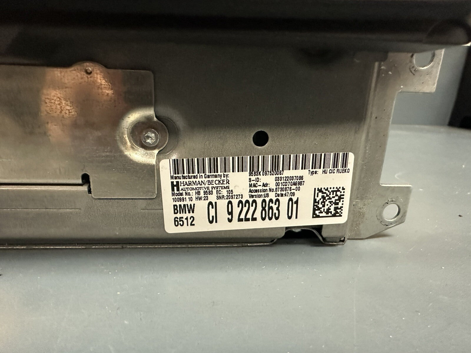 2009-2013 BMW E90 E92 328 330 335 RADIO NAVIGATION CIC HEADUNIT GPS OEM 9222863