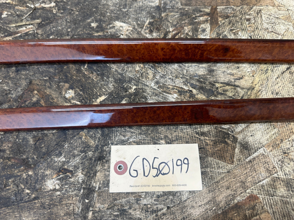 BMW 95-03 E39 5 SERIES LEFT+RIGHT VANOVA WOOD DOOR TRIM 2PC 8159658+8159657