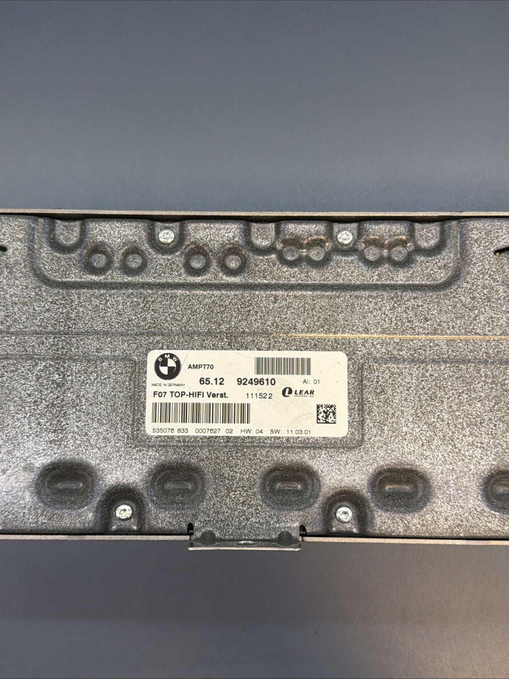 2011-2014 BMW E70 E71 X5 X6 X5M X6M TOP AUDIO SYSTEM AMPLIFIER AMP 9249610 OEM