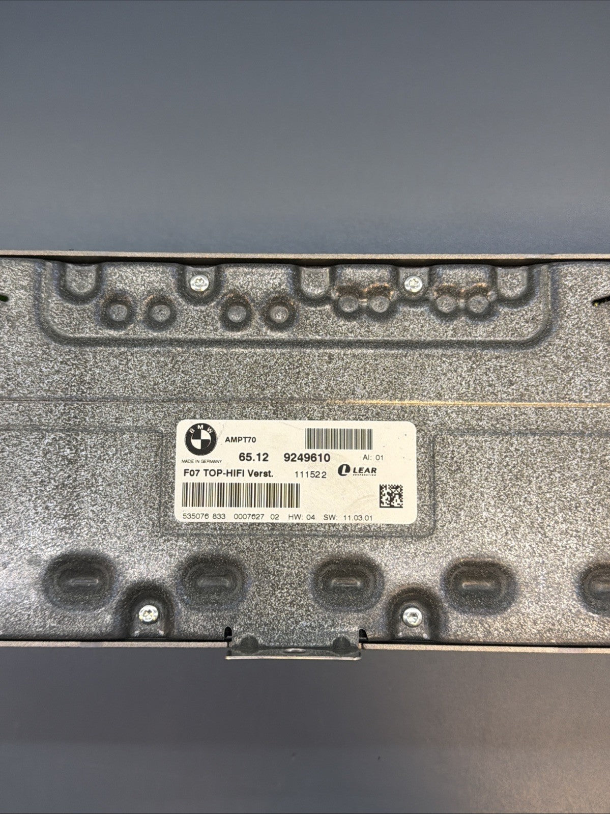 2011-2014 BMW E70 E71 X5 X6 X5M X6M TOP AUDIO SYSTEM AMPLIFIER AMP 9249610 OEM