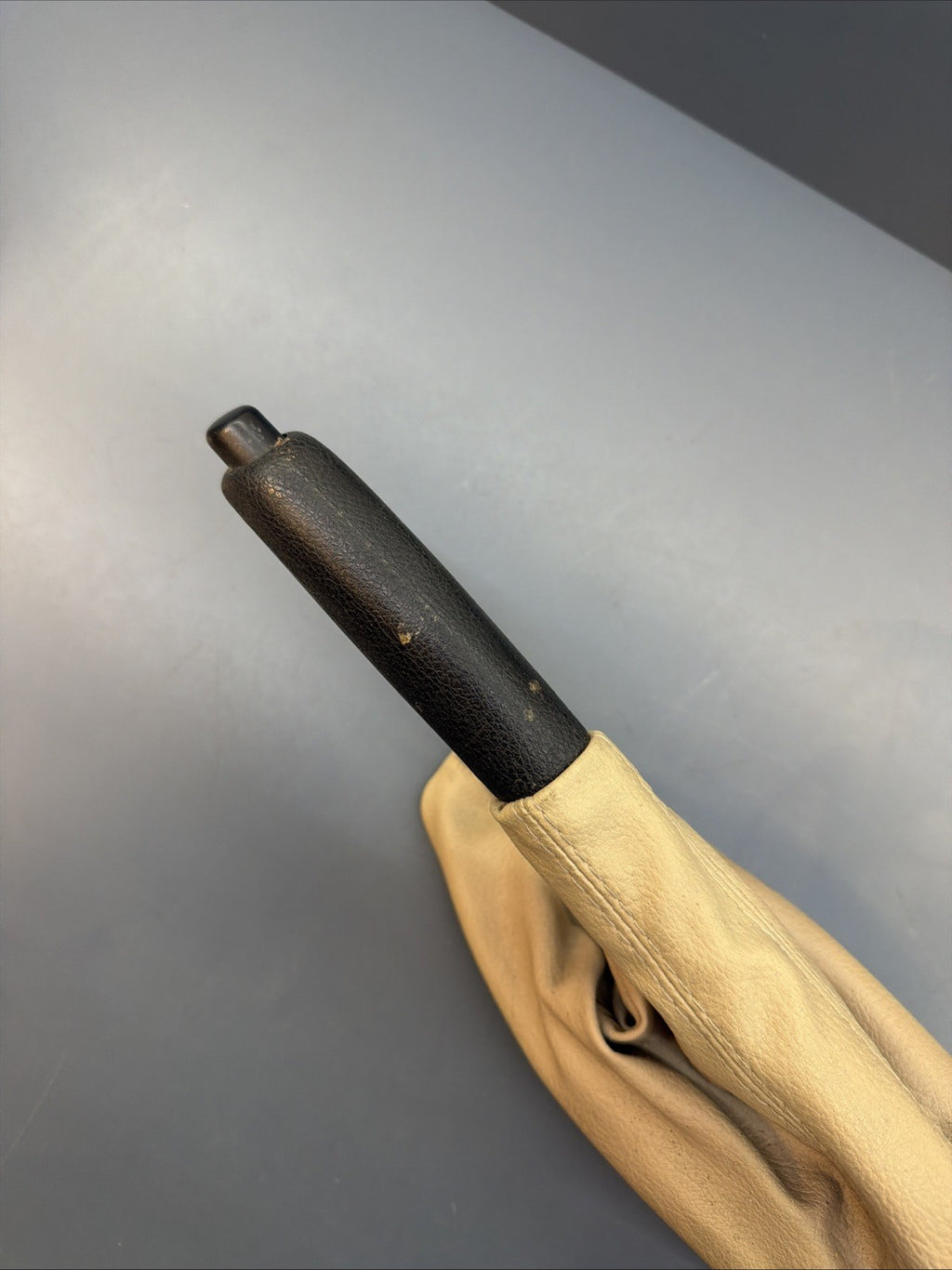  01-06 BMW E46 3 Series Parking Brake Handle W/ Leather Boot 1164485 OEM BEIGE