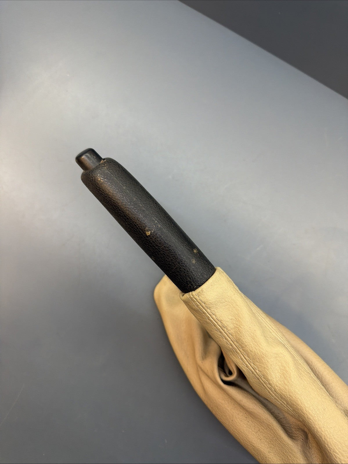  01-06 BMW E46 3 Series Parking Brake Handle W/ Leather Boot 1164485 OEM BEIGE