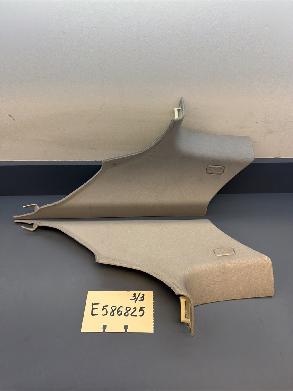 BMW E92 Left & Right Side Rear C Pillar Trim Post Set OEM Gray 7117474 7117473