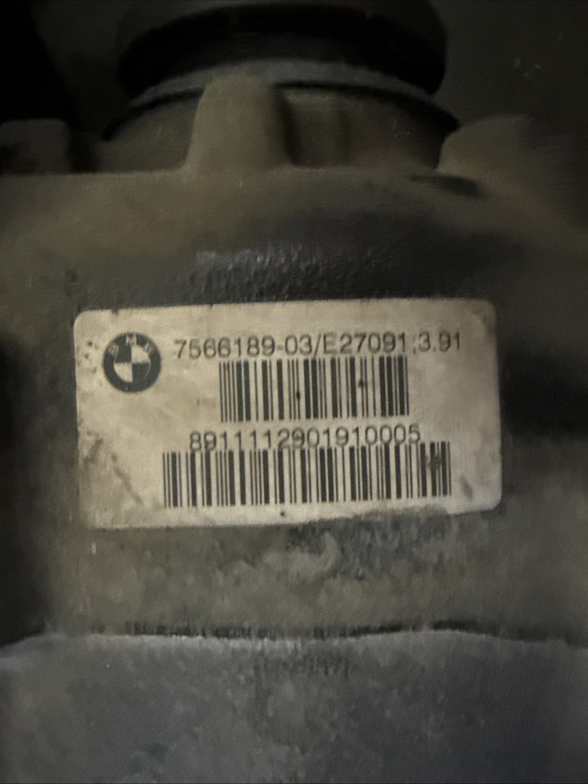 BMW REAR DIFFERENTIAL E92 3 SERIES  FINAL DRIVE 3.91 7566189