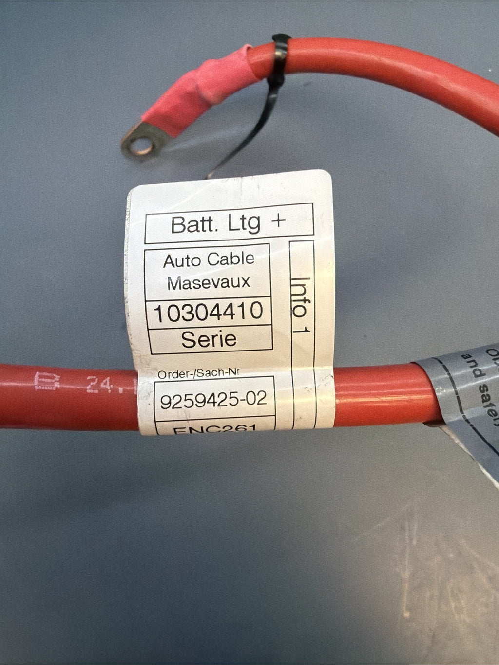 12-20 BMW F30 F31 F80 F34 Positive Battery Cable Plus Pole 9259425 OEM