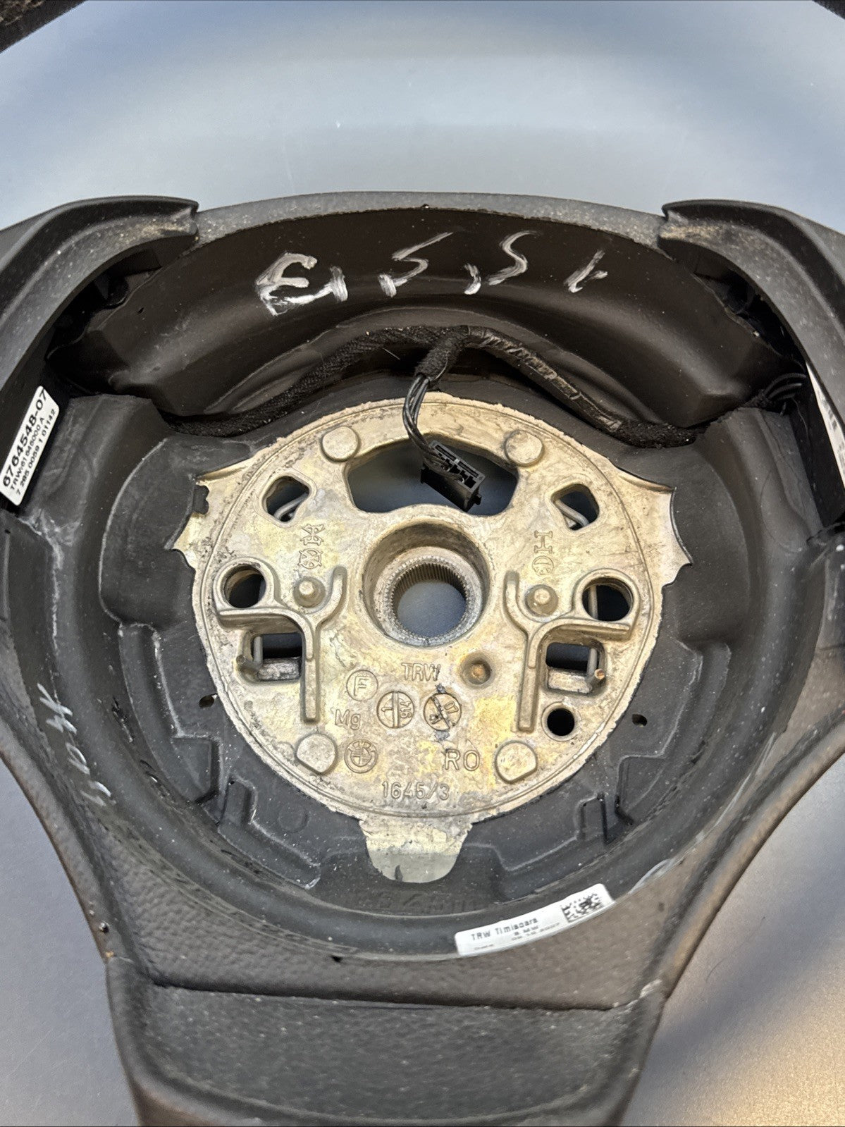 06-12 BMW E90 E91 3 Series Front Driver Steering Wheel Black 32306779832 OEM