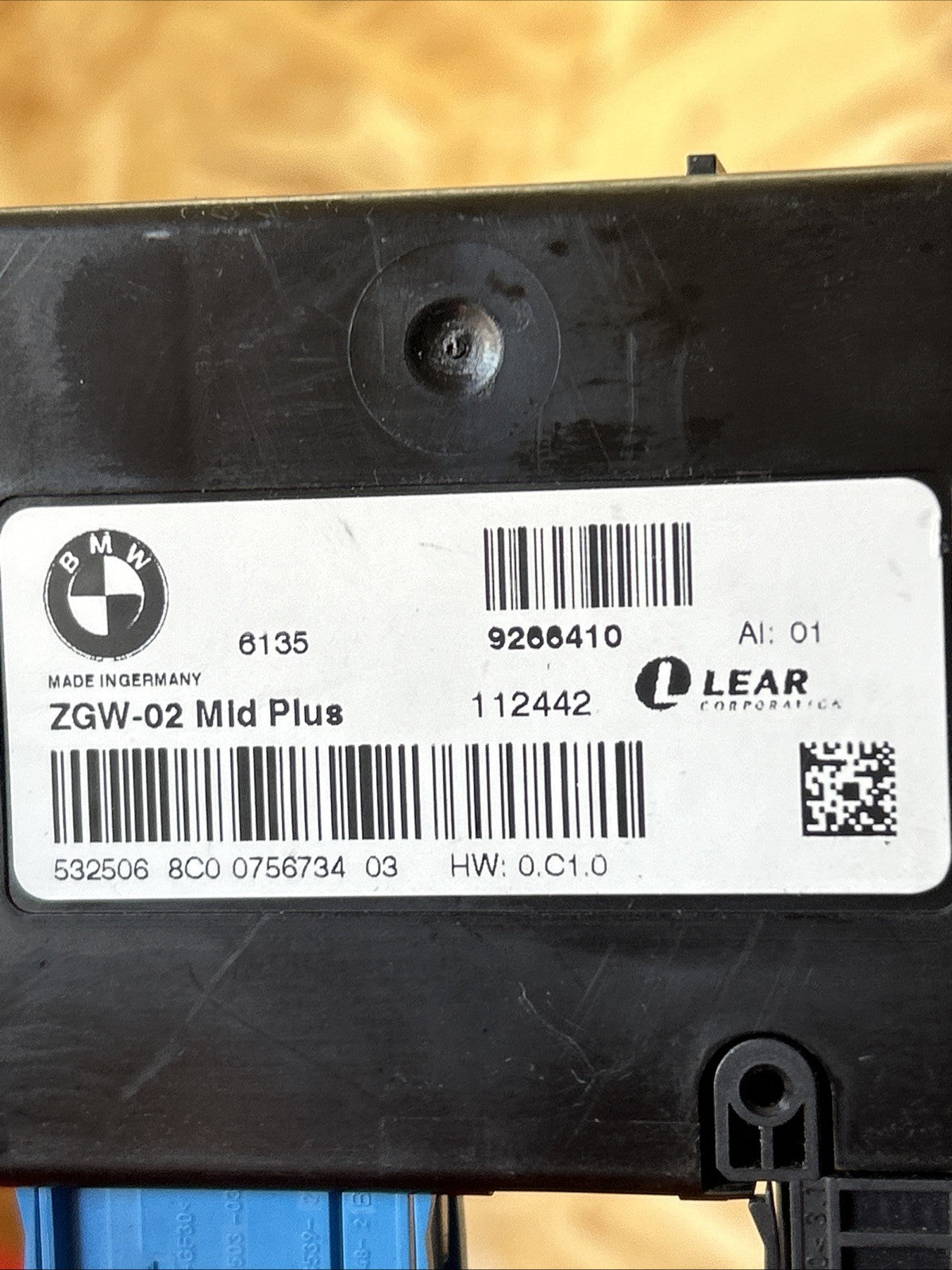11 12 13 14 15 16 17 BMW X3 Central Gateway Module 6135 9266410