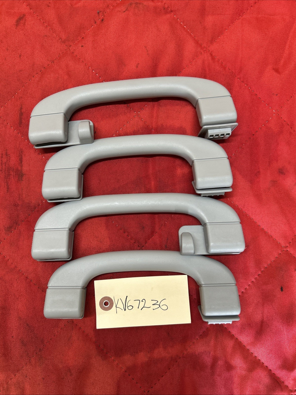 06-11 BMW E90 328I 335I INTERIOR ROOF GRAB HANDLE 7033659 OEM SET OF 4 GREY