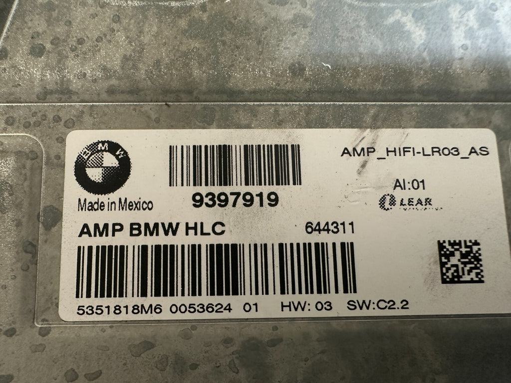 BMW 2011-2017 F25 X3 AUDIO RADIO AMPLIIER AMP OEM 9397919