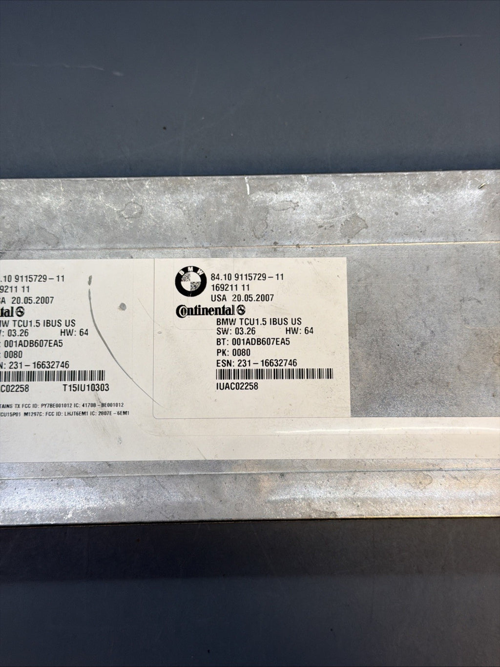 2007 - 2010 BMW X3 Bluetooth Telematics Communication Control Module 9115729 OEM