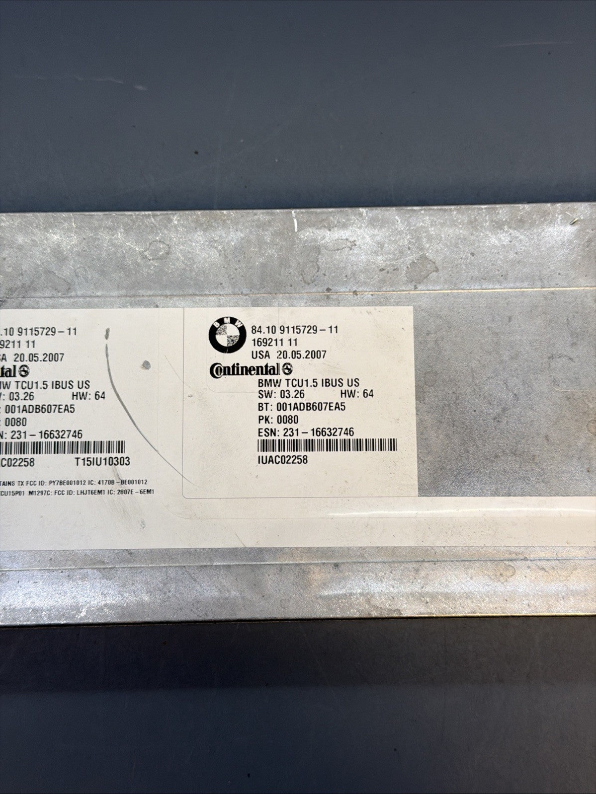 2007 - 2010 BMW X3 Bluetooth Telematics Communication Control Module 9115729 OEM