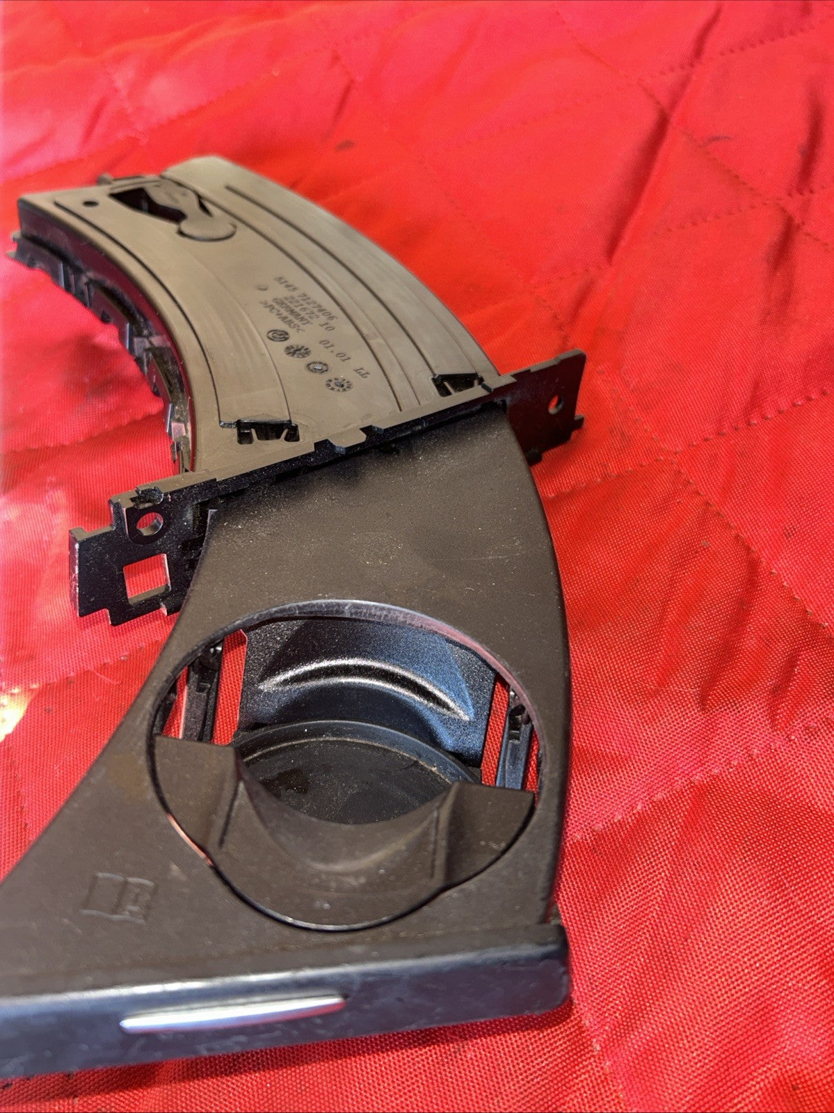 2006-2013 BMW 328i 330i 335i M3 Left Driver Cup Holder OEM 7127406 BLACK