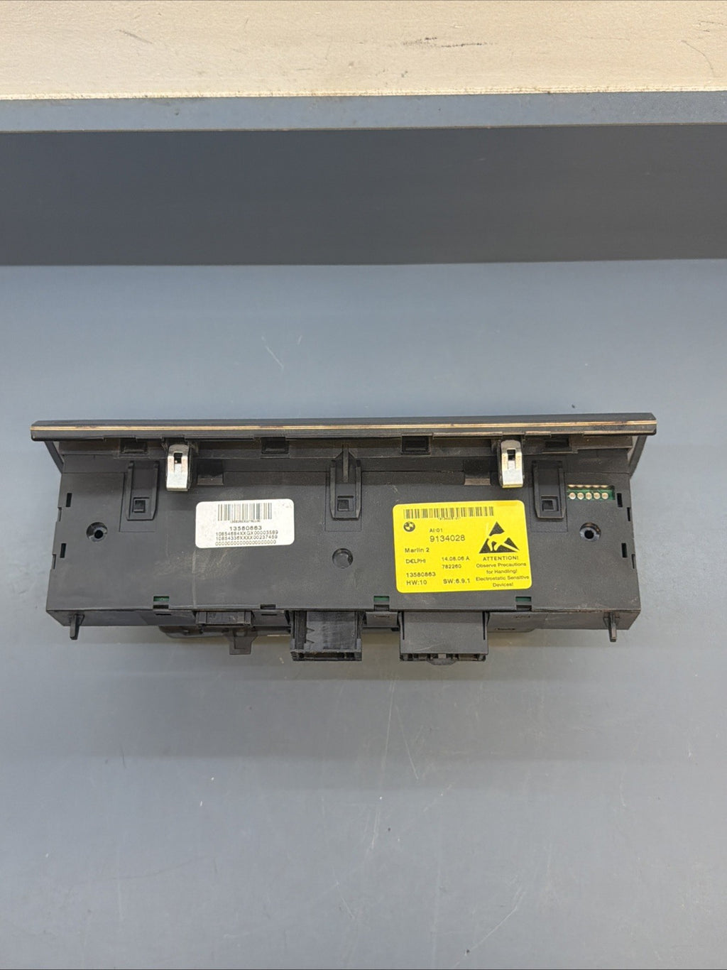04-07 BMW 530i 550I E60 CENTER HEATED SEAT PARKING DTC SWITCH W/ TRIM 9134028