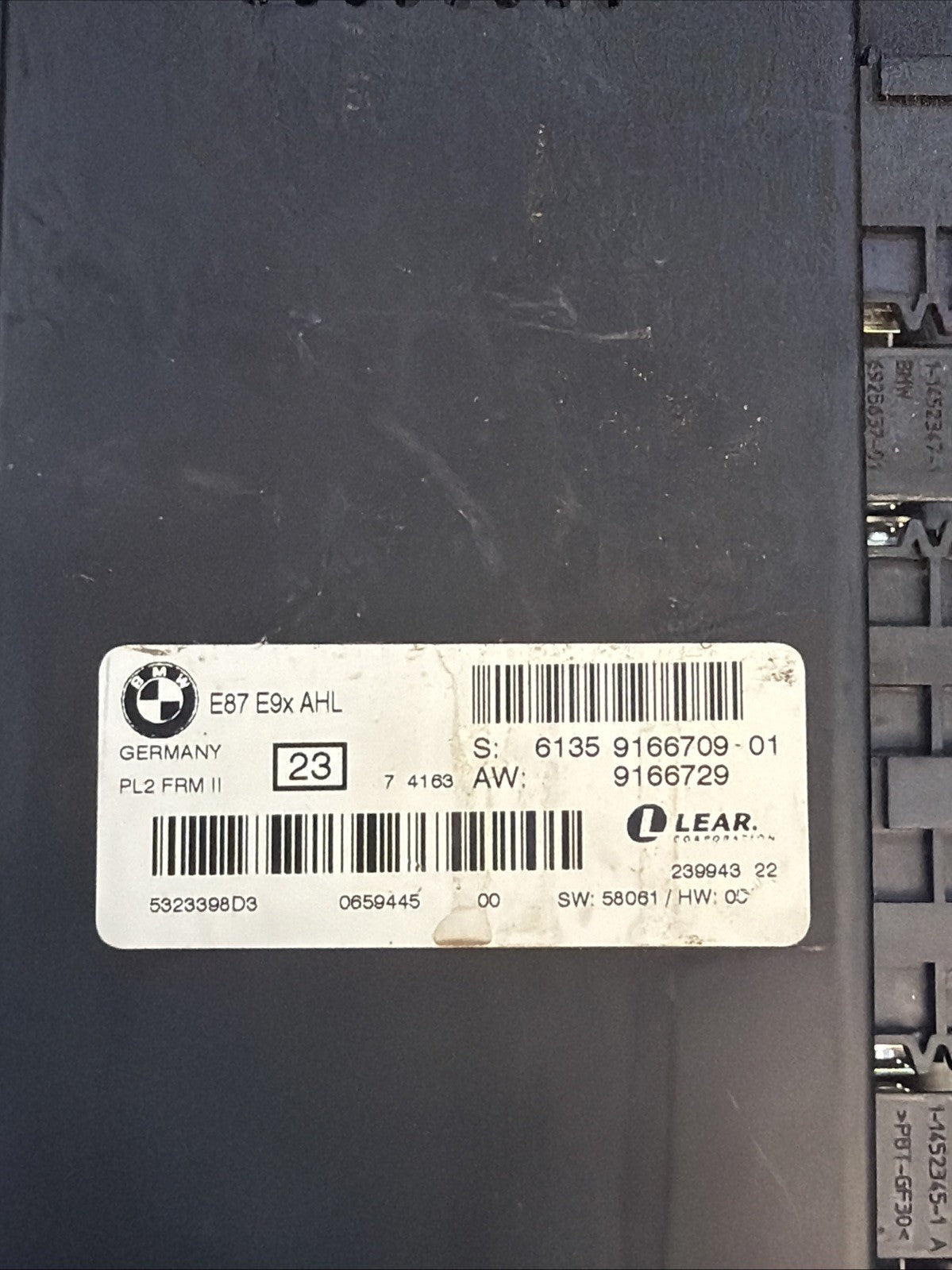 BMW 2006-2011 E90 E92 E93 3 SERIES FOOTWELL LIGHTING CONTROL MODULE OEM 9166709