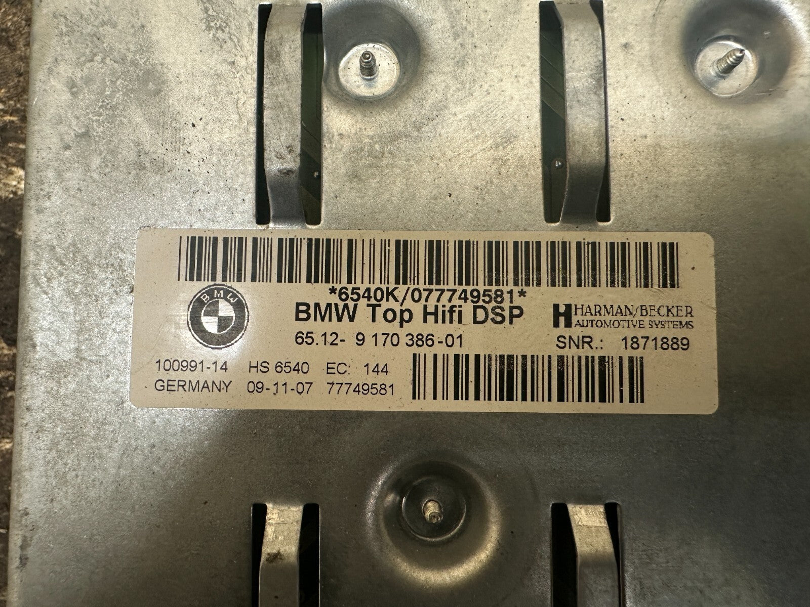 BW 2006-2013 E9X E6X 3/5 SERIES HARMEN BECKER HiFi AMPLIFIER OEM 9170386