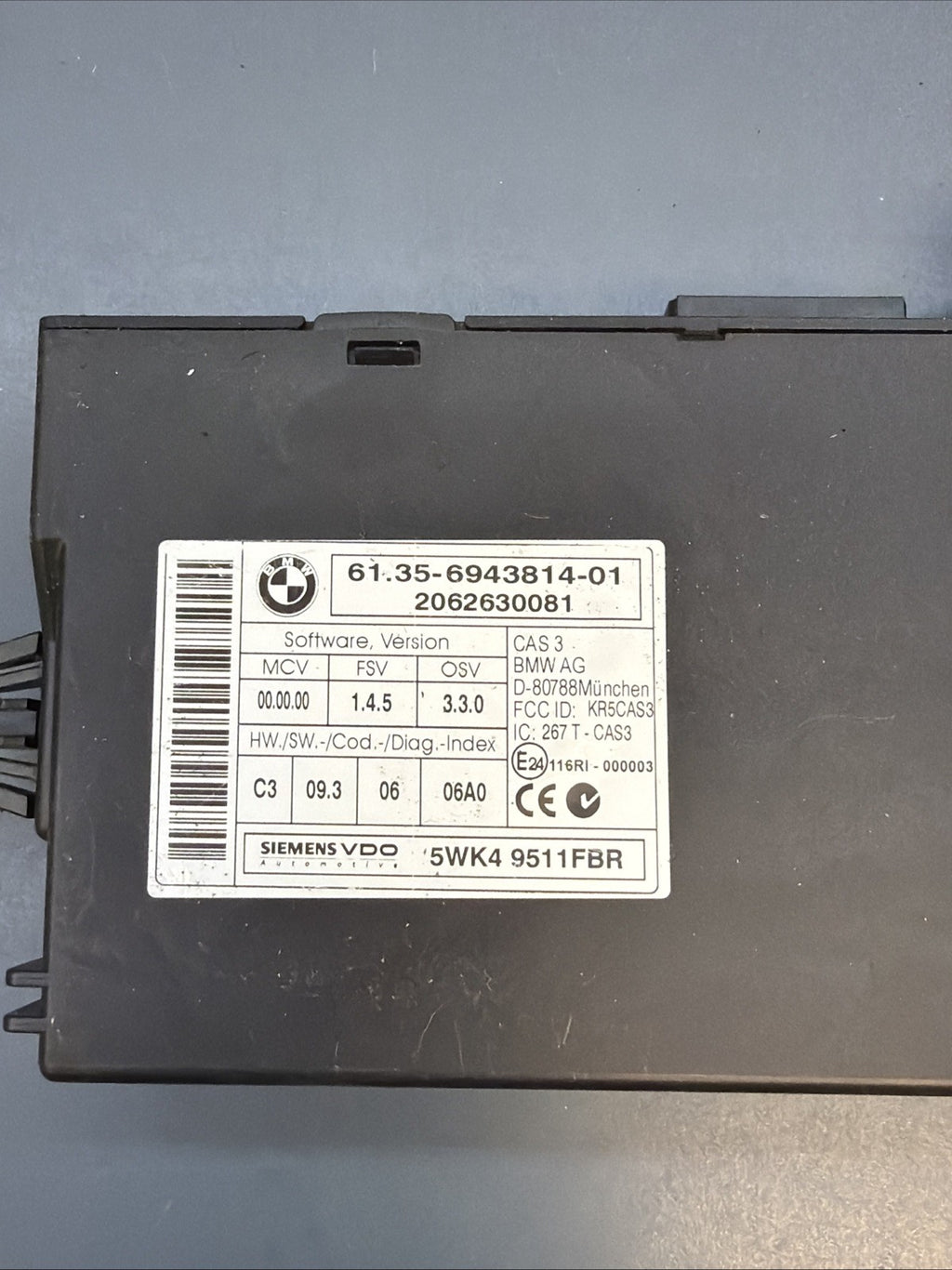 2007 BMW E90 328i AUTO N52K MSV80 ECU DME CAS KEY SET OEM 7567362