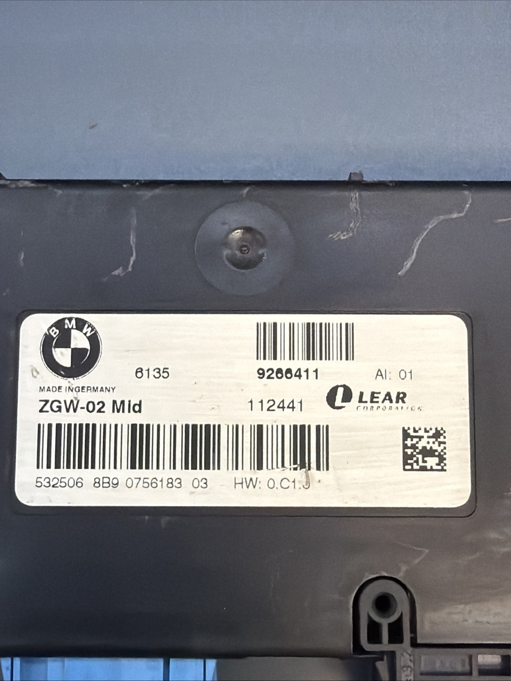 BMW 2011-2017 F25 X3 CENTRAL GATEWAY CONTROL MODULE LEAR OEM 9266411