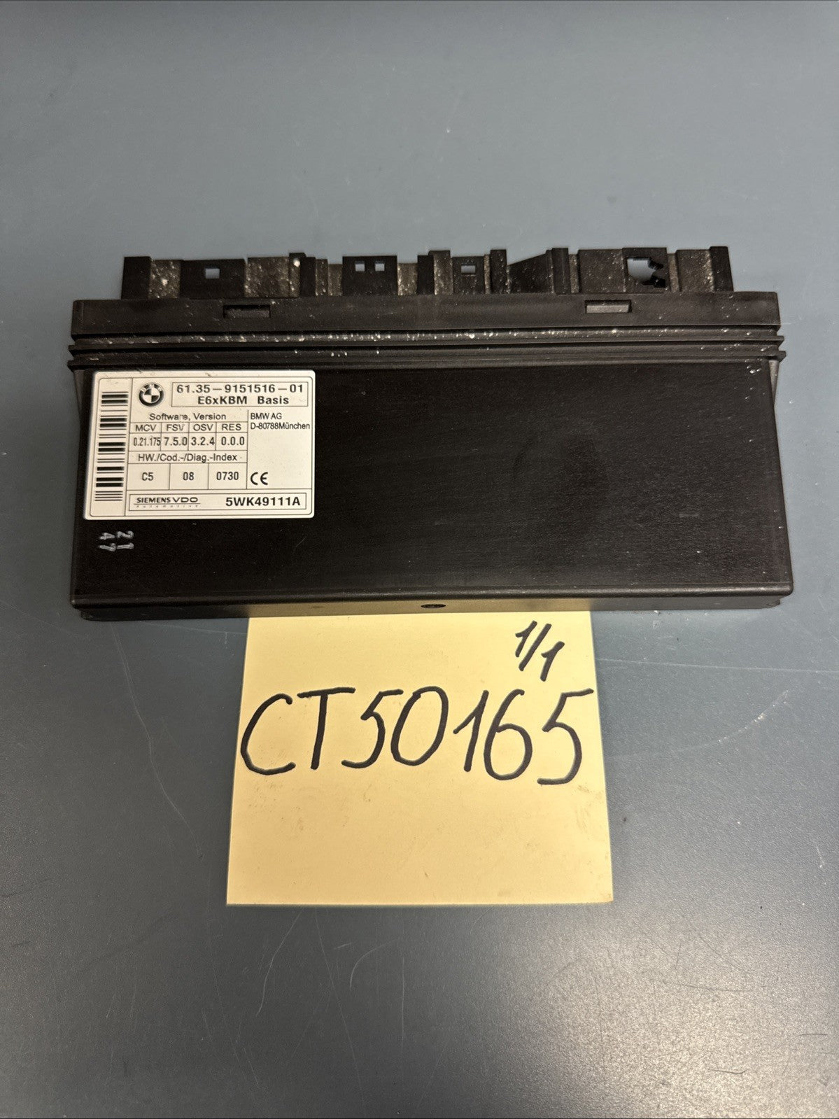 2008-2010 BMW 550I E60 LCI BCM BODY CONTROL MODULE UNIT OEM 61.35-9151516-01