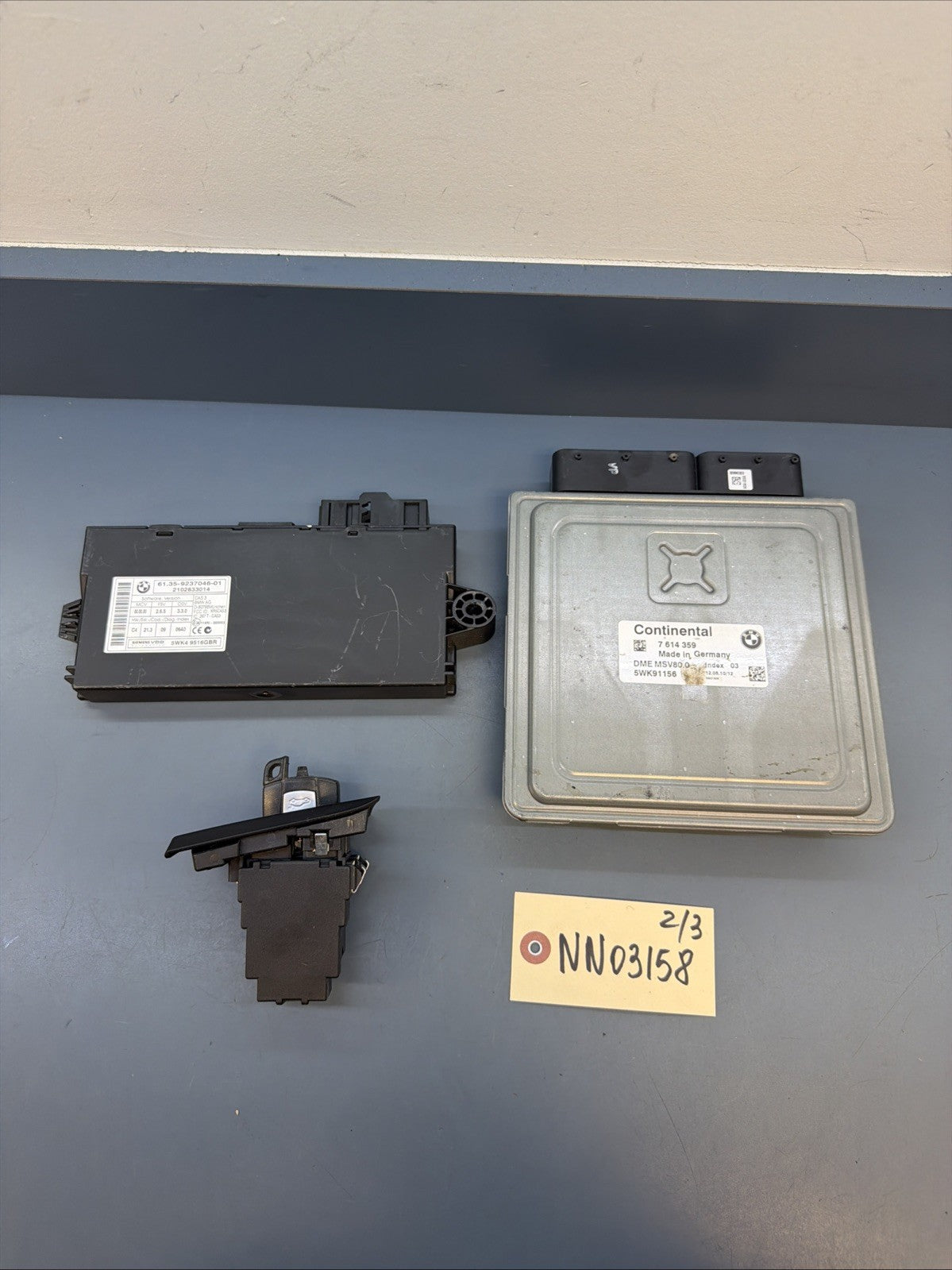 BMW 328I 128I E90 E92 E93 E82 N52 ENGINE ECU SET DME MSV80 CAS3 KEY SET 7614359