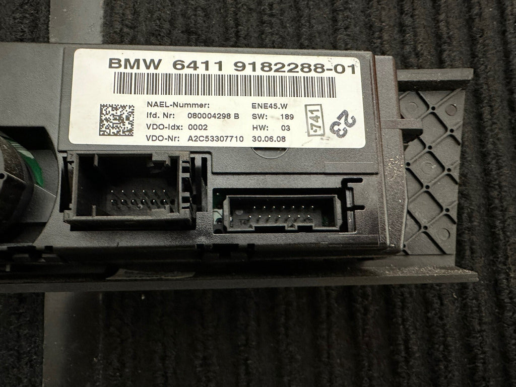 07-10 BMW 3 Series E92 E93 AC HEATER COOLER CLIMATE CONTROL OEM 9182288