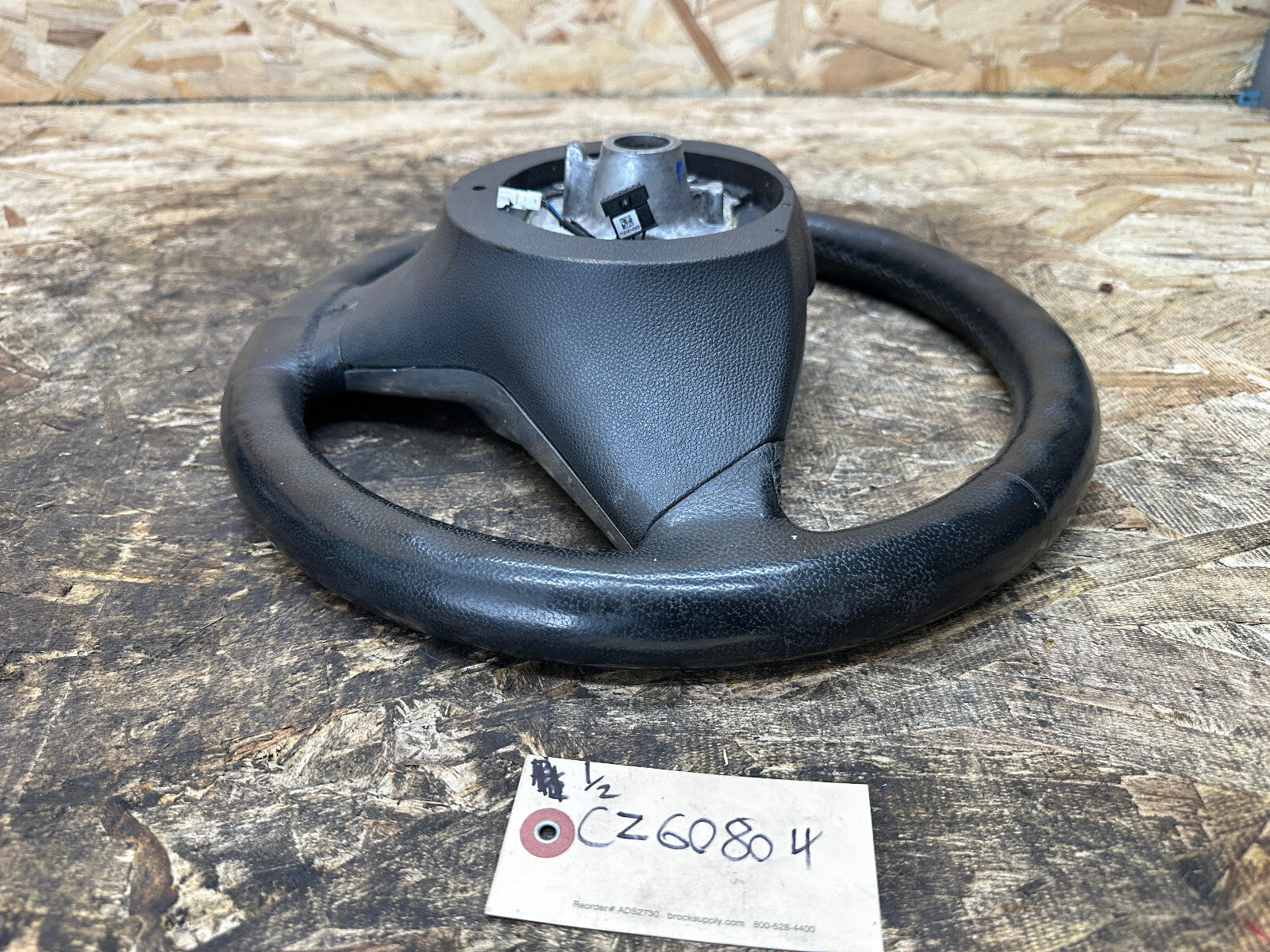 BMW 03-10 E60 5 SERIES BLACK LEATHER STEERING WHEEL W/BUTTONS OEM 11008818