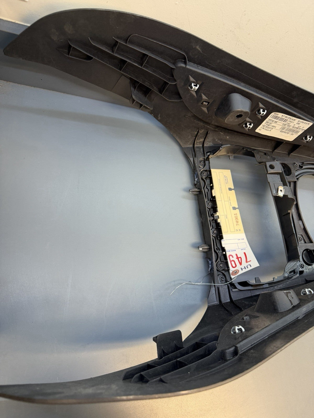 03-08 BMW E85 E86 Z4 Center Console Base Silver Trim Panel Cover OEM 7053115