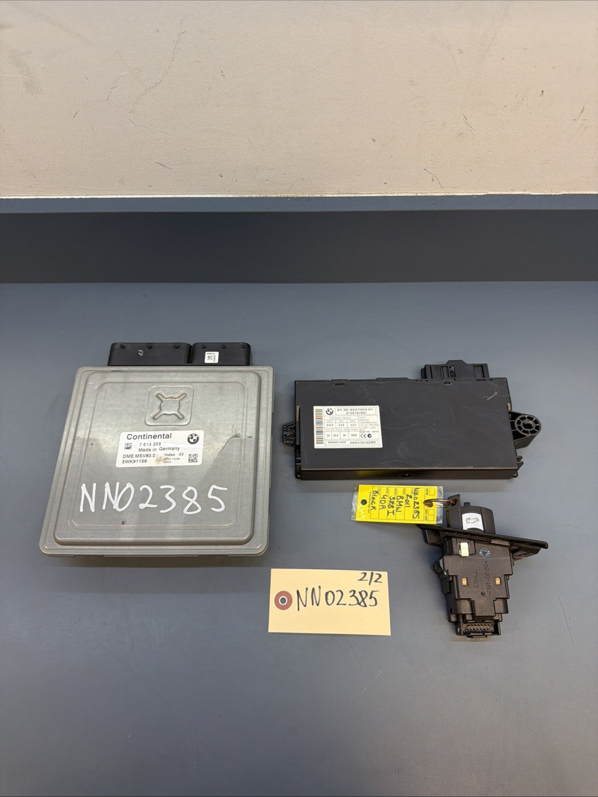 BMW 328I 128I E90 E92 E93 E82 N51 ENGINE ECU SET DME MSV80 CAS3 KEY SET 7614359