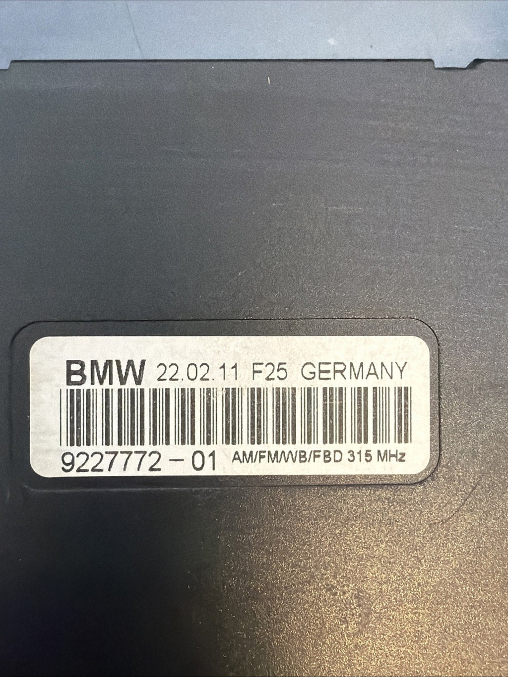 2011-2017 BMW X3 (F25) RADIO ANTENNA DIVERSITY MODULE 9227772
