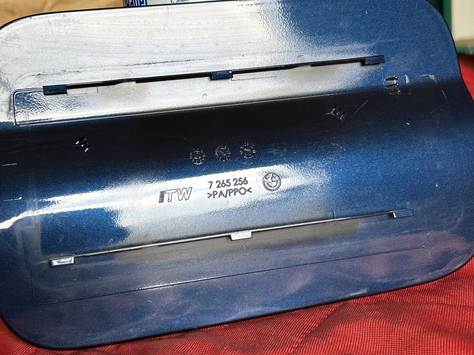 2011 - 2017 BMW X3 F25 Rear Fuel Tank Filler Door Cover Lid 7265256 OEM BLUE