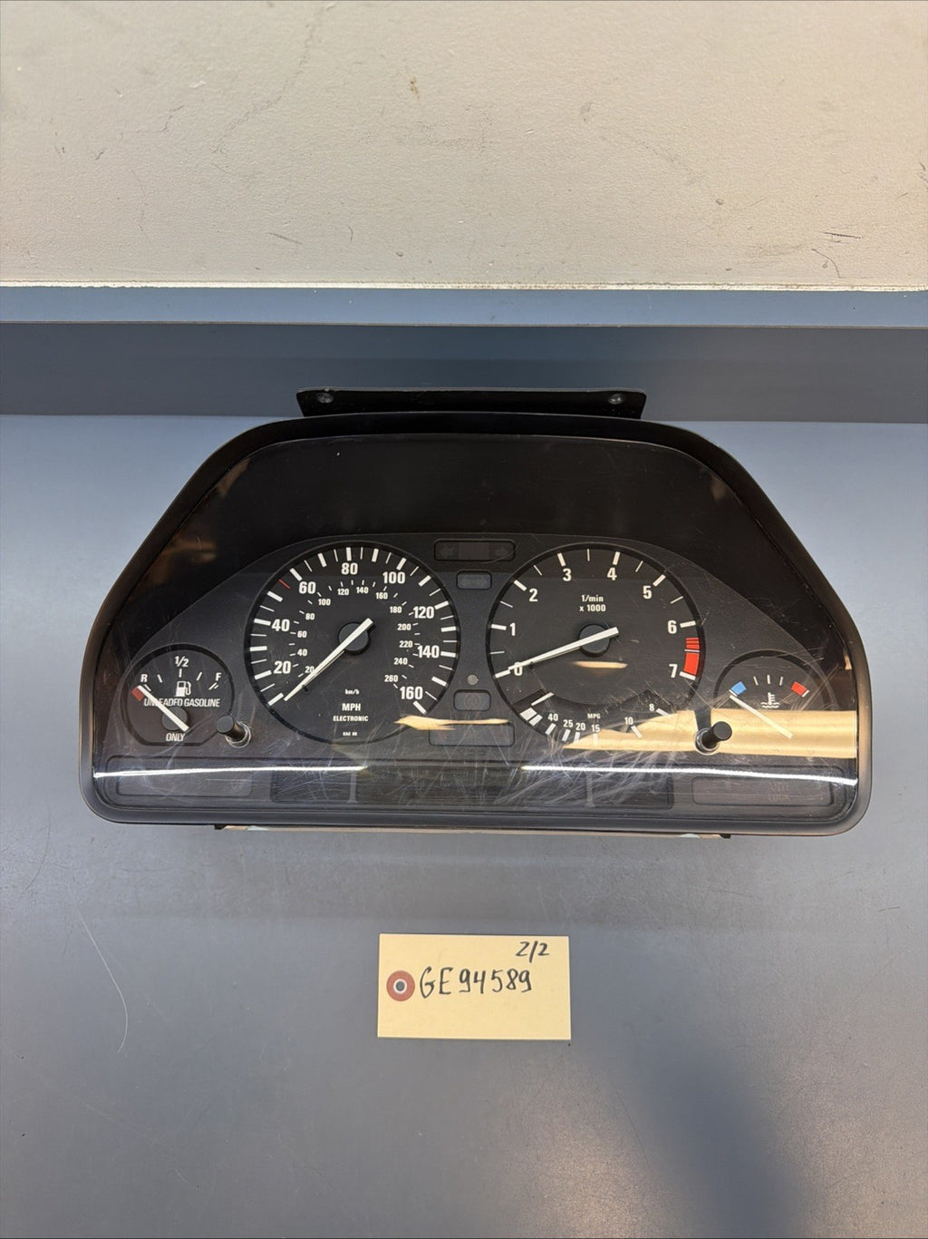 91-95 BMW E34 530i Front Cluster Speedometer Instrument Gauge Assy 8361730 OEM