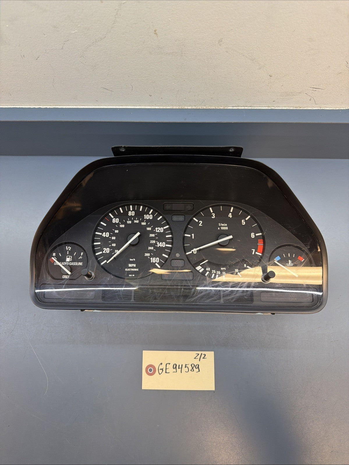 91-95 BMW E34 530i Front Cluster Speedometer Instrument Gauge Assy 8361730 OEM