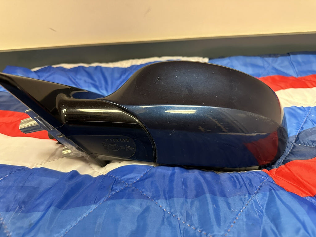 09-11 BMW E90 328i 335i OEM Front Left Driver Side Mirror Assembly Blue