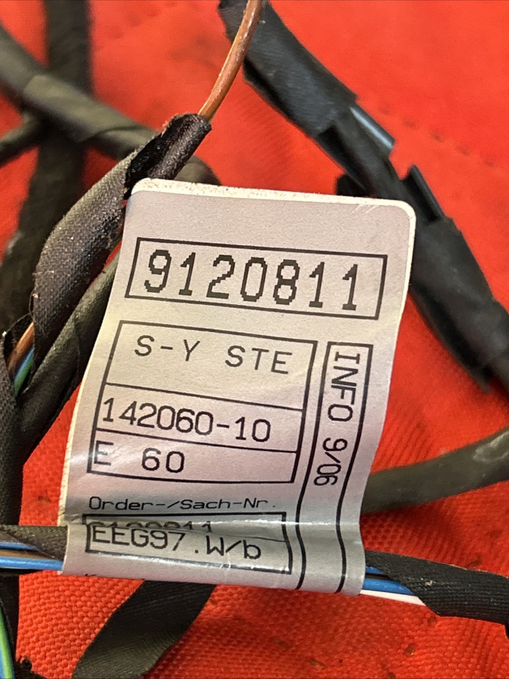 9120811 9120828 Wiring Harness Rear Left / Right OEM BMW 5 Series E60 E61 LCI
