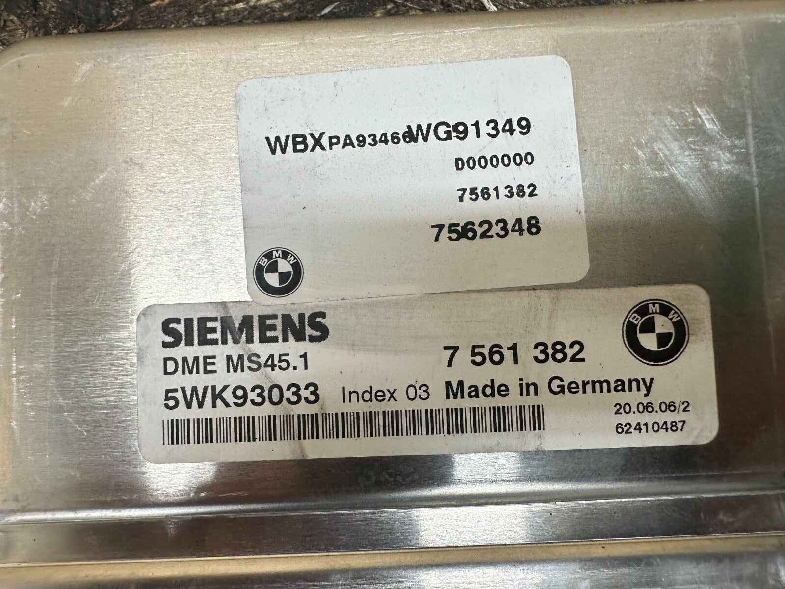 BMW 2003-2006 E83 ECU+CAS(IMMOBILIZER)+KEY MS45.1 SET OEM 6988104+7561382