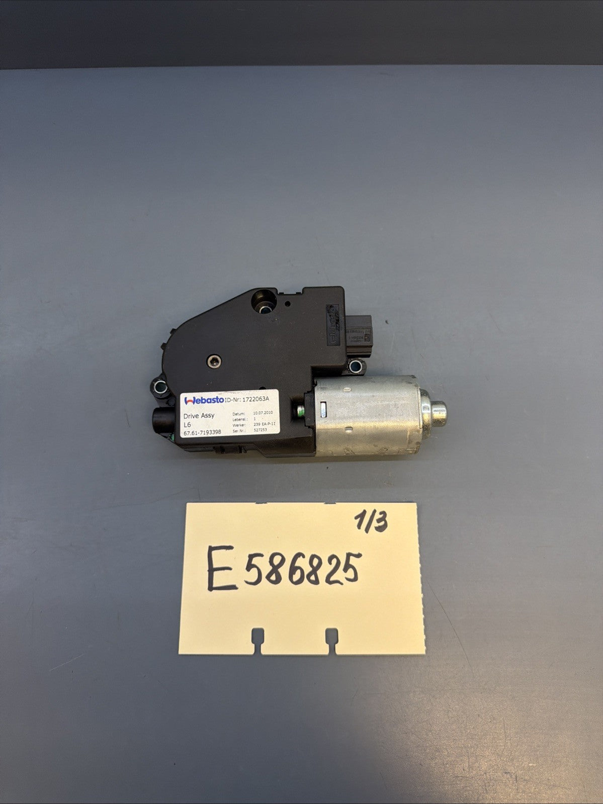 BMW OEM SUNROOF ELECTRIC MOTOR DRIVE UNIT MODULE E81 E82 E87 E90 E92 F10 7193398