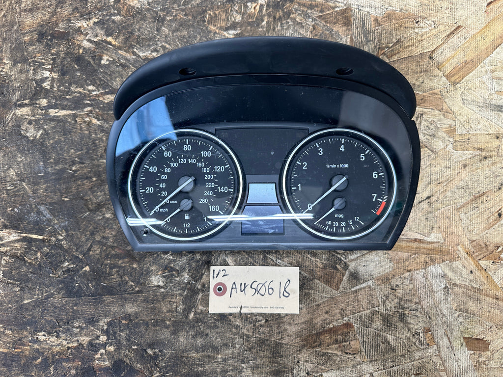 BMW 2006-2013 E90 3 SERIES SPEEDOMETER INSTRUMENT GAUGE CLUSTER BLACK 9187066